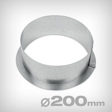 Porta-FLANGIA 200 mm Muro Connettore per tubi aria Flangia muro collo federale
