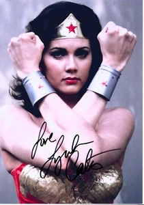 LYNDA CARTER signed as WONDER WOMAN 8 x 12 - Picture 1 of 2