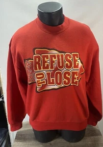 Sudadera de Colección Kansas City Chiefs Negarse a Perder Cuello Redondo Roja Grande Años 90’s - Imagen 1 de 8