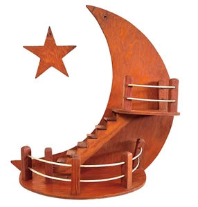 MADERA ARTESANAL AÑOS 50 "ESCALERA A LAS ESTRELLAS" ARTE POPULAR COLECCIONABLE LUNA (103) - Imagen 1 de 6