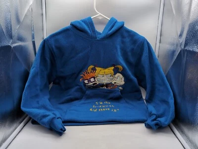  Sudadera con capucha polar azul Nickelodeon Rugrats para niños talla grande 10/12 Foto 1 de 4