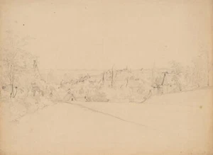 Nördliche Stadtlandschaft, Bleistift Romantik Stadtbilder Unbekannt (19.Jhd) - Bild 1 von 5