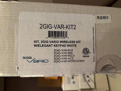 2GIG Vario Wireless Kit W/ Keypad White 2GIG-VAR-KIT2 - Image 1 of 2