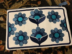 ~* Neu mit Etikett Brighton BLUEPRINT bestickte Umhängetasche Ledertasche Geldbörse - Bild 1 von 5