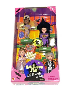 1998 Halloween Fun Li'l Friends of Kelly Barbie Puppen Geschenkset Trick Leckerli Taschen - Bild 1 von 7