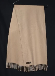 Bufanda Loro Piana Hecha en Italia 100% Cachemira - Beige - 13" x 56" - Imagen 1 de 4