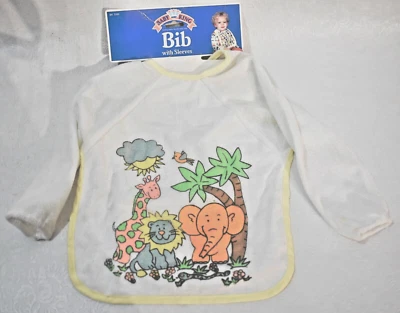 Babador Baby King com mangas animais da selva vintage - Imagem 1 de 4
