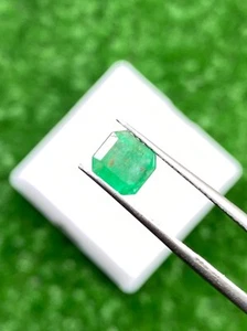 Natural 1.40Carat Green Swat Emerald Asscher Shape Loose Gemstone - Picture 1 of 6