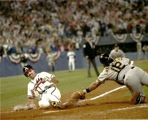 SID BREAM M.LAVALLIER CARRERA GANADORA 1992 NLCS COLOR 8X10 - Imagen 1 de 1