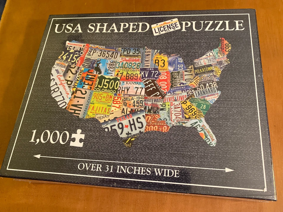 Make The States With License Plates USA Map TDC 1000 PC Jigsaw Puzzle
