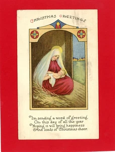 Antique Christmas Greeting Postcard - Picture 1 of 2
