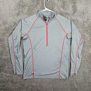 Rab Shirt Herren Größe Large grau rot Langarm Half Zip Pullover Base Layer - Bild 1 von 12