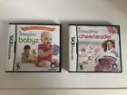 Lot of 2 Imagine Cheerleader & Babyz Nintendo DS Case, papers & Game SHIPS FREE
