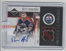 One Of A Kind Oilers Bill Ranford Panini Limited 2011/12 Auto NHL Shield Puck /5