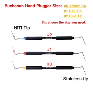 Instrumento de obturación de relleno de punta de tapón manual dental Endo Buchanan tamaño-0#,1#,2# - Imagen 1 de 28