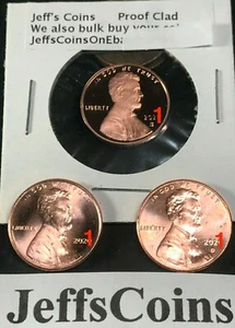 2021 PDS Lincoln Union Shield UNCIRCULATED ROLL & S PROOF Penny P D S Set 3 Coin - Picture 1 of 17