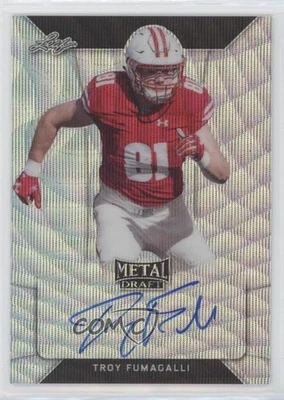 2018 Leaf Metal Draft Wave Foil Troy Fumagalli #BA-TF1 Rookie Auto RC - Image 1 of 2