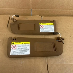 2004-2008 Audi A8 Quattro Left Right Side Brown Sun Visor with Mirror Set OEM - Picture 1 of 7