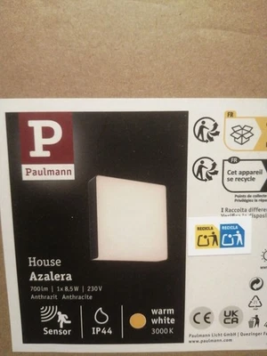 Paulmann 94840 LED Außenwandleuchte Azalena Bewegungsmelder mit Hochfrequenz-Se - Bild 1 von 4