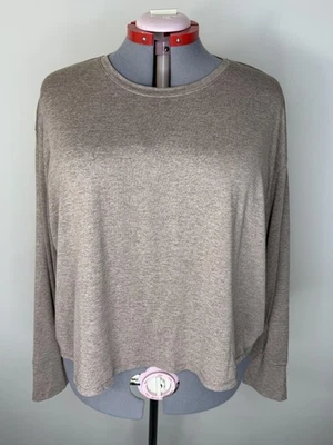 Camisa Xersion para mujer 2X marrón jaspeado manga larga conducción rápida ropa deportiva entrenamiento Foto 1 de 4