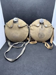 VTG Boy Scouts Of America Aluminum Canteens With Covers (1930s- 1960s ??) - Picture 1 of 14