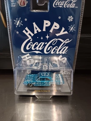1/64 M2 Machines 2025 Coca-Cola Christmas Blue 1969 Dodge Dart Swinger 340 - Image 1 of 4