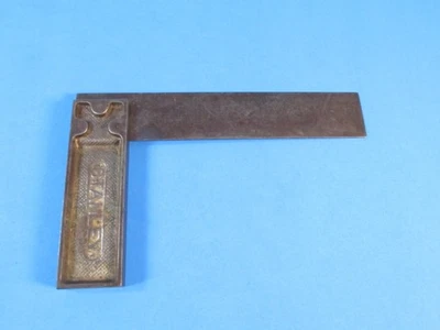 6" Stanley Nº 12 Patente Try Cuadrado Antiguo Logotipo Ovalado en Mango Foto 1 de 4