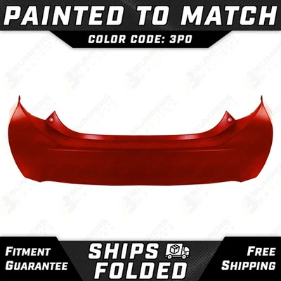 NEW Painted *3P0 Super Red* Rear Bumper Cover for 2012-2016 Toyota Prius C 12-16 Foto 1 de 4