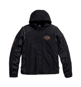 Chaqueta de montar Harley-Davidson Sully 3 en 1 convertible de malla con capucha para hombre talla M - Imagen 1 de 12
