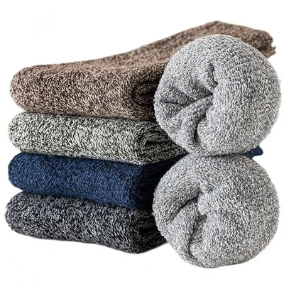 5 Pairs Men's Winter cotton socks Warm Casual - Image 1 of 4