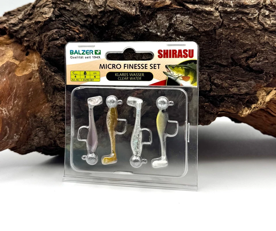 Balzer Shirasu 3g 4cm Micro Finesse Köder Set 4 Baits Klares Wasser Squid Aroma - Bild 1 von 1