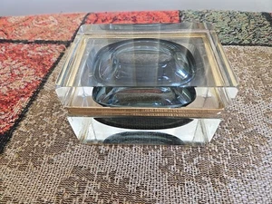 Vintage Murano Glas Schatulle Schmuckkästchen G.S.E. Ottone Galvanizzato ORO K.24 - Bild 1 von 18