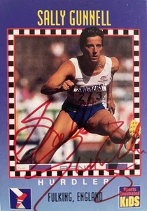 Sally Gunnell **Signatur / Autogramm** Sports Illustrated Card - Bild 1 von 3