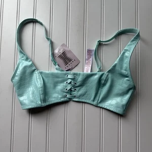 Savage Fenty Dessous Rihanna BH Queen of the Galaxy blau hell Größe Small neu mit Etikett - Bild 1 von 5