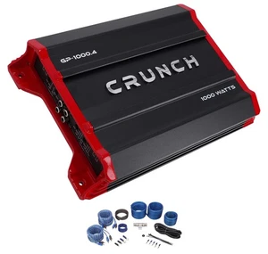 Crunch GP-1000.4 1000w 4 Channel Car Audio Amplifier+Amp Install Wire Kit - Picture 1 of 12