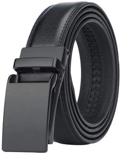 Men's Comfort Genuine Leather Ratchet Dress Belt with Automatic Click Buckle ... - Picture 1 of 7