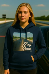 Drag Queen Hoodie Women’s Vintage Drag Racing Sweatshirt Graphic Pullover S–3XL - Picture 1 of 16