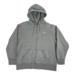 Vintage Nike Full Zip Hoodie Sweatshirt Gr. 2XL grau Y2K Swoosh Stickerei - Bild 1 von 7