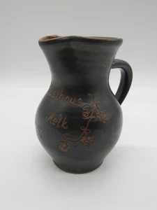 small handmade brown pitcher for Rasthaus (Rest House) in Melk Austria 5" tall - Picture 1 of 8