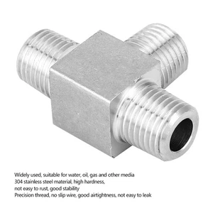 Pipe Connector 3 Way BSPT Male Thread Hose Pipe Fitting ConnectorBSPT 1/2in - Picture 1 of 9