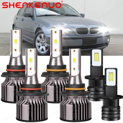 For BMW 325I 325IS 325IX 1988 1989 6000K LED Headlight Hi&Lo + Fog Light Bulbs - Image 1 of 4