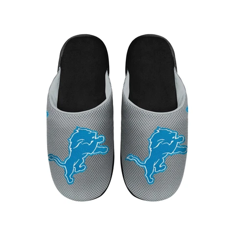Detroit Lions 2022 NFL Men's Big Logo Mesh Slide on Slipper FREE SHIP Cover