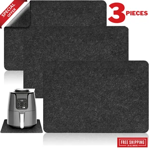 3 Pcs Heat Resistant Mat for Air Fryer, Coffee Maker, Mixer, Toaster Pad Protect - Picture 1 of 10