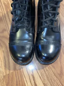 Corcoran Mens 1500 Black Leather Combat Jump Work Boots Made In USA Size 10 D - Picture 1 of 6