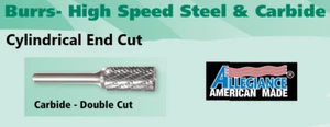 1/2x1 HSS SINGLE CUT CYL. END CUT BURRS-AL. AMERICAN ITEM NO. 2976295(FT) - Picture 1 of 1