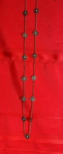 Collar largo de cuatro hojas Premier Designs con pedrería AB oro antiguo 38" - Imagen 1 de 24