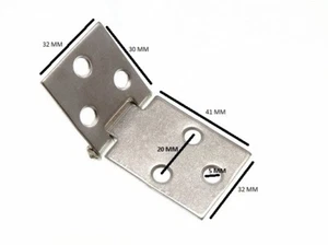 Backflap Scharnier BZP Stahl verzinkt 32 mm x 78 mm mit Schrauben 6 Paar - Bild 1 von 1