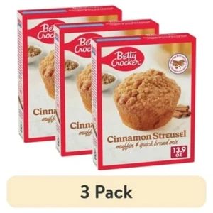 (3 pack) Betty Crocker Cinnamon Streusel Muffin and Quick Bread Mix, 13.9 oz. - Picture 1 of 8