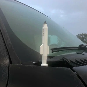 Gloss White MOAB Billet Stubby Short Antenna 5.5" AM FM For 90-19 Ford Trucks - Picture 1 of 1