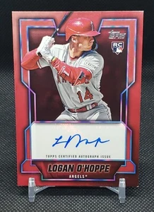 2023 Topps Japan Edition Auto #TJA-LO Logan O'Hoppe Red Parallel RC /5 - Picture 1 of 11